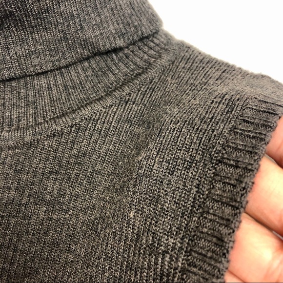 CK • Brown Ribbed Sleeveless Wool Blend Dress M - Picture 5 of 7